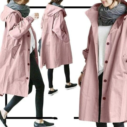 Image of Dames Lange Jas met Capuchon