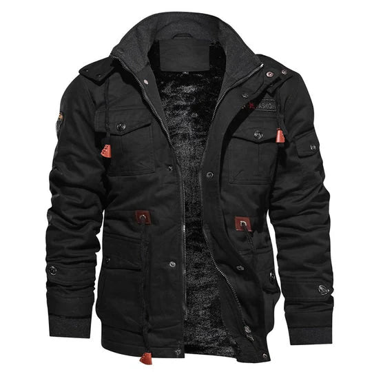 Image of Heren Hooded Military Cargo Jas
