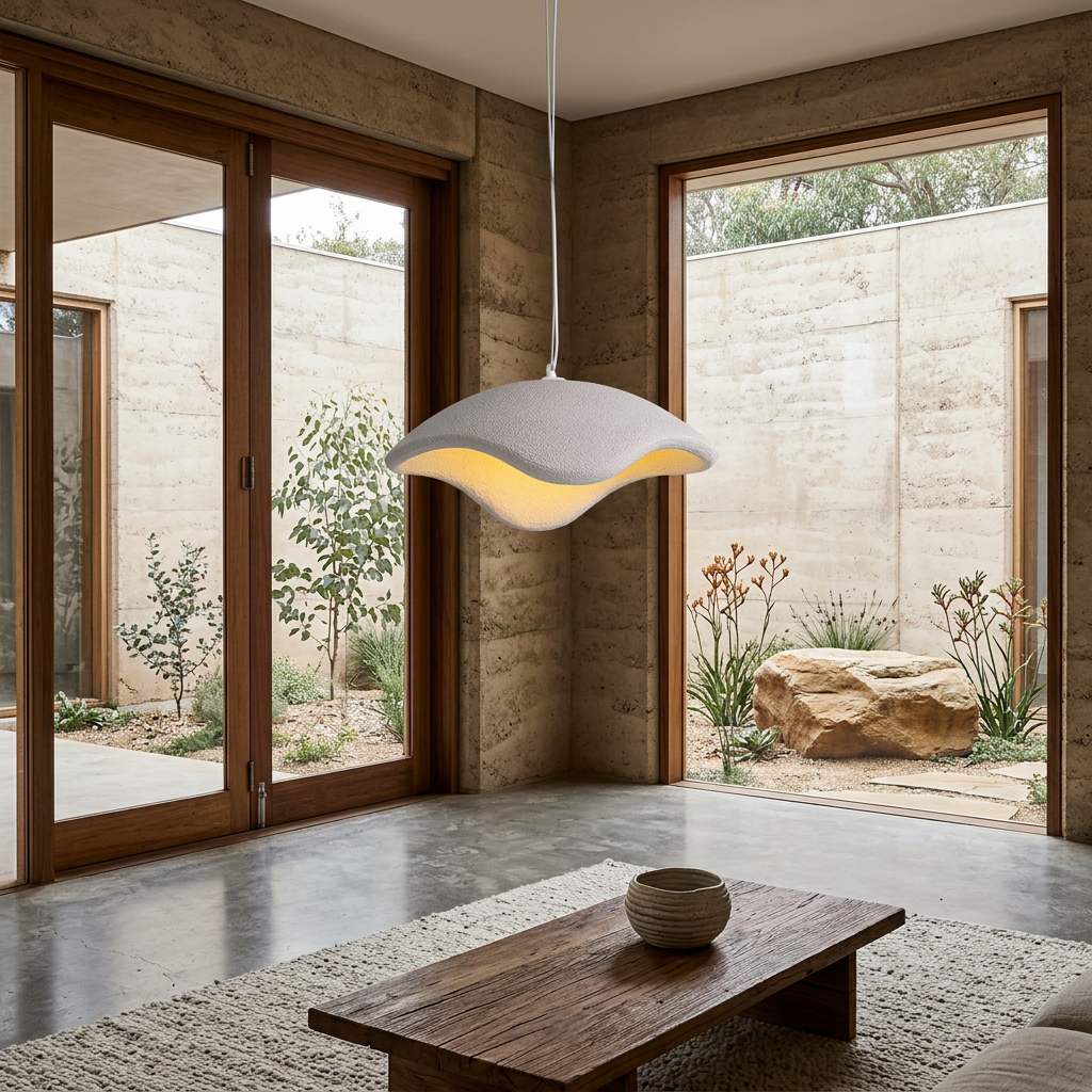 Elara Haus Kintsugi Drift – Architectural Undulating Wabi-Sabi Pendant Light