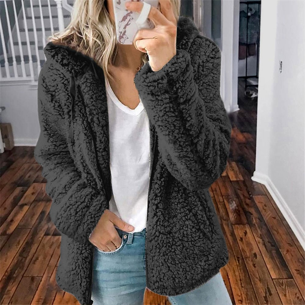 Ida | Damen Kapuzen-Strickjacke mit offener Vorderseite - Image 12