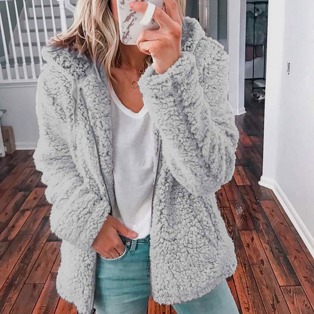 Ida | Damen Kapuzen-Strickjacke mit offener Vorderseite - Image 16