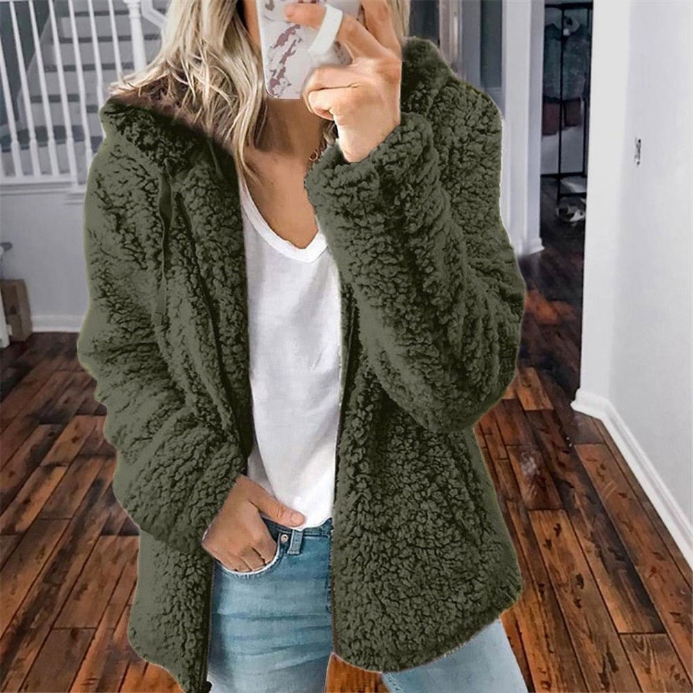 Ida | Damen Kapuzen-Strickjacke mit offener Vorderseite - Image 13
