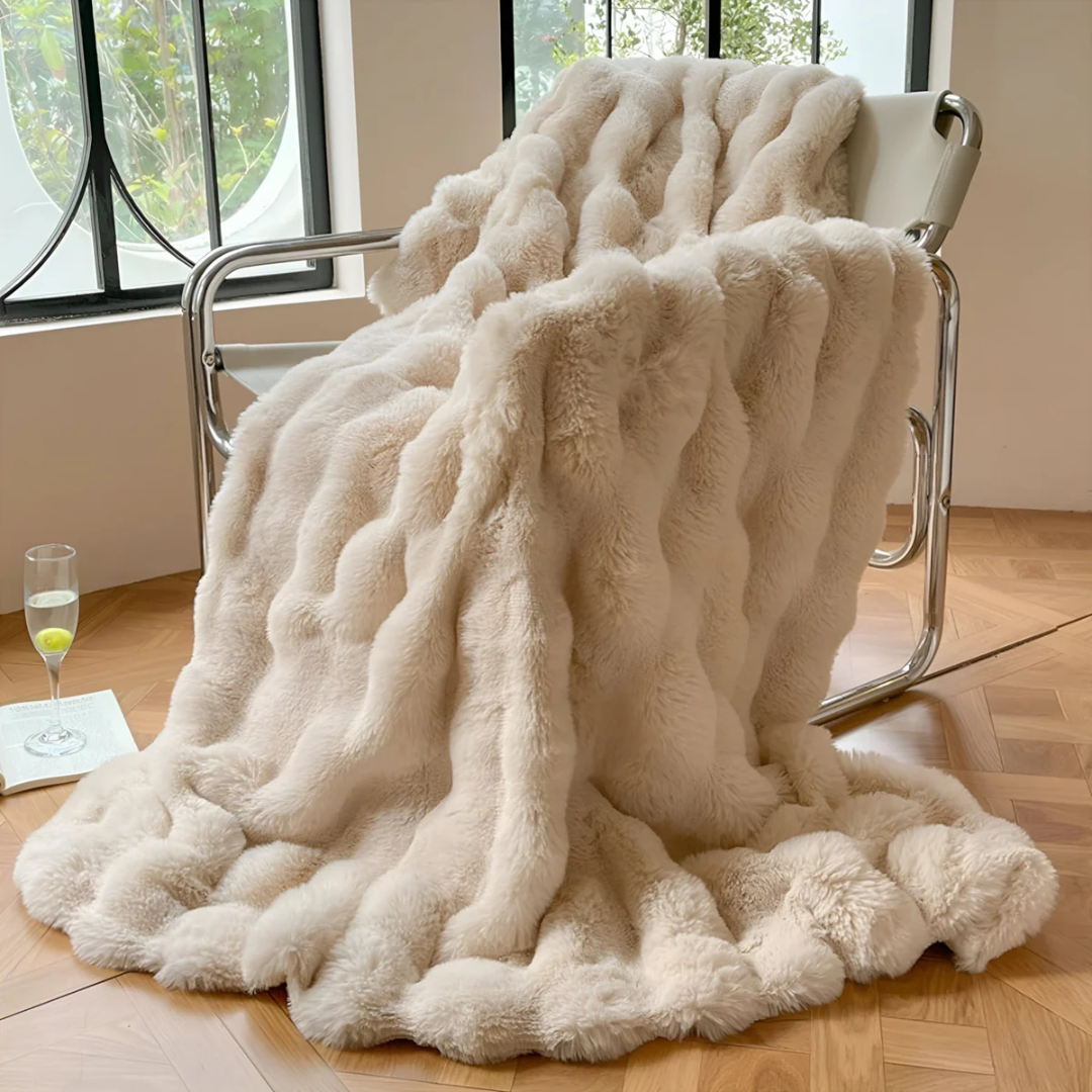 Close-up of Mila Soft Fleece Comfort Blanket