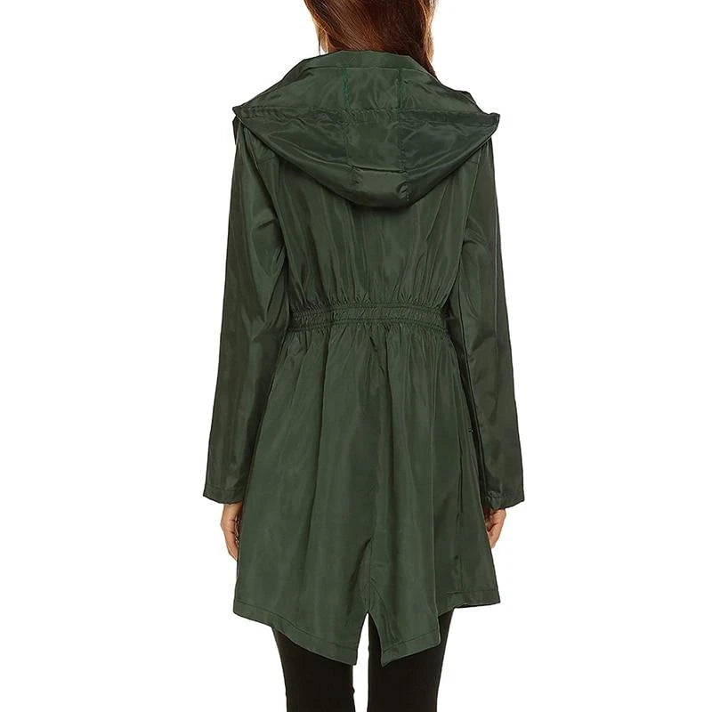 Image of Dames Anorak Jas met Capuchon - Halflange Mantel