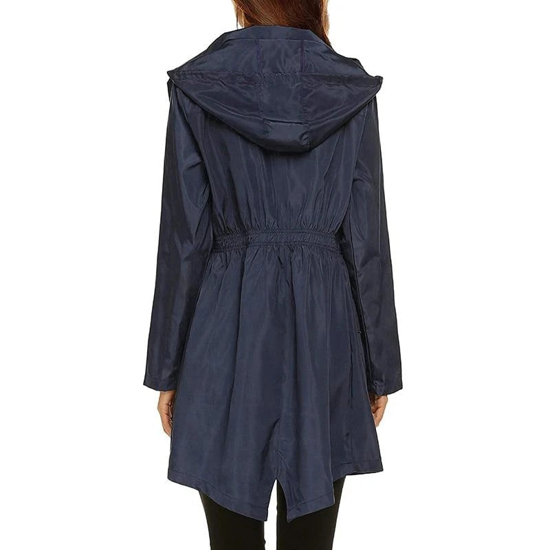 Image of Dames Anorak Jas met Capuchon - Halflange Mantel