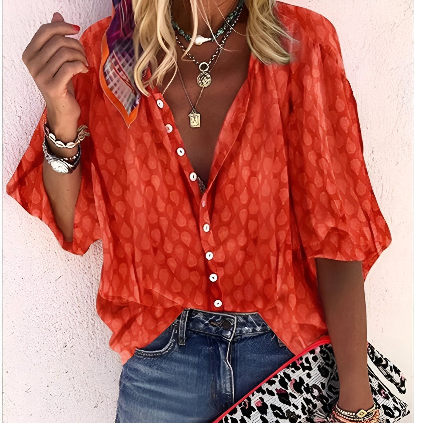 Image of Dames Blouse met Knoopsluiting