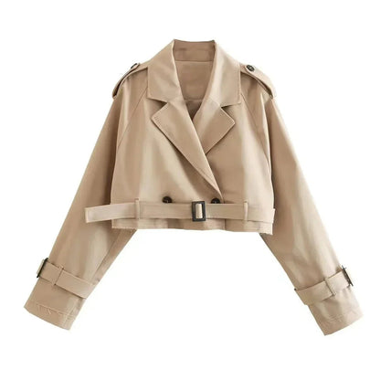 Image of Dames Cropped Jas met Riem