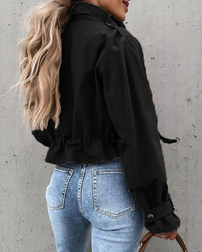 Image of Dames Cropped Militair Jasje