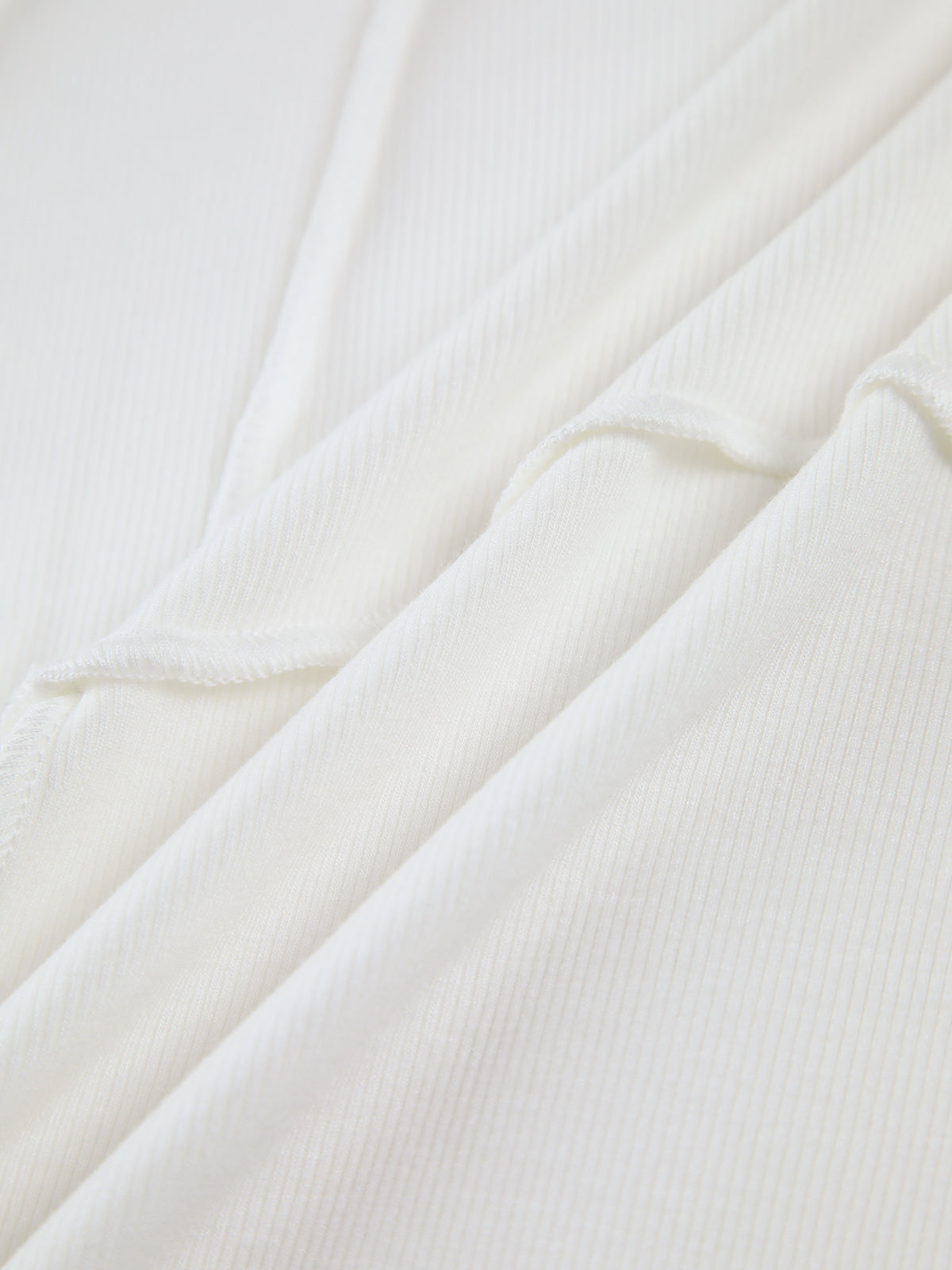 Image of Dames Fitted Ribgebreide Top met Lange Mouwen