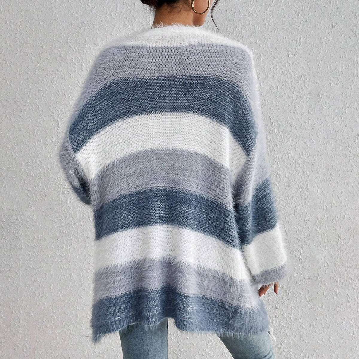 Image of Dames Gestreept Open Vest