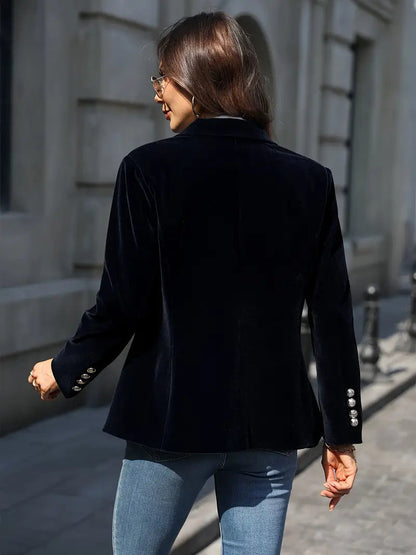 Image of Dames Getailleerde Velvet Blazer