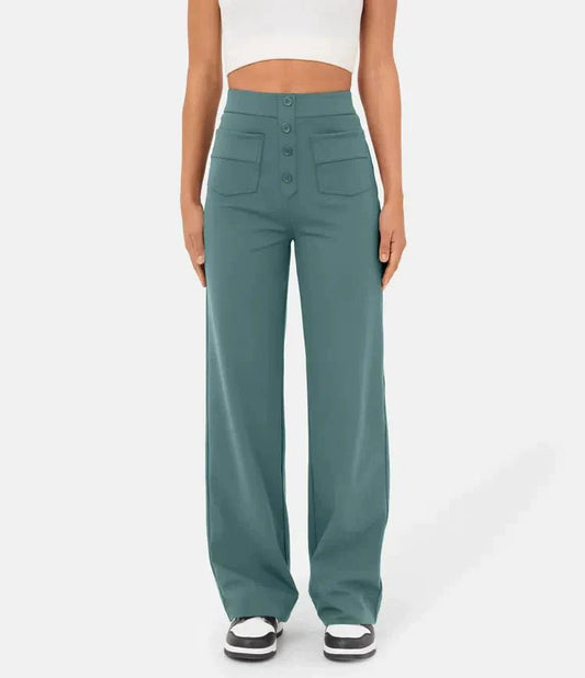 Image of Dames High-Waisted Wide Leg Broek