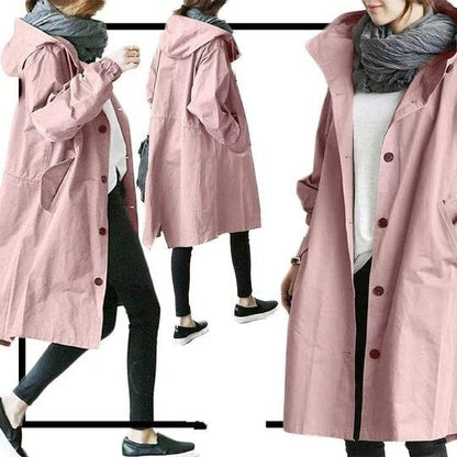 Image of Dames Lange Jas met Capuchon