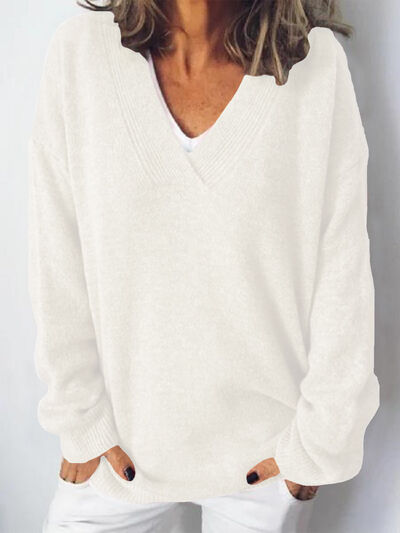 Image of Dames Oversized V-hals Trui
