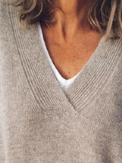 Image of Dames Oversized V-hals Trui