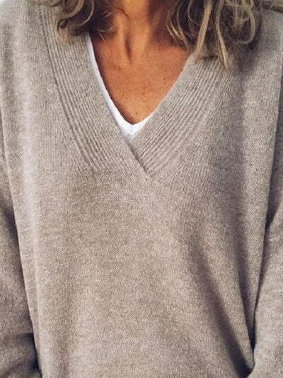 Image of Dames Oversized V-hals Trui