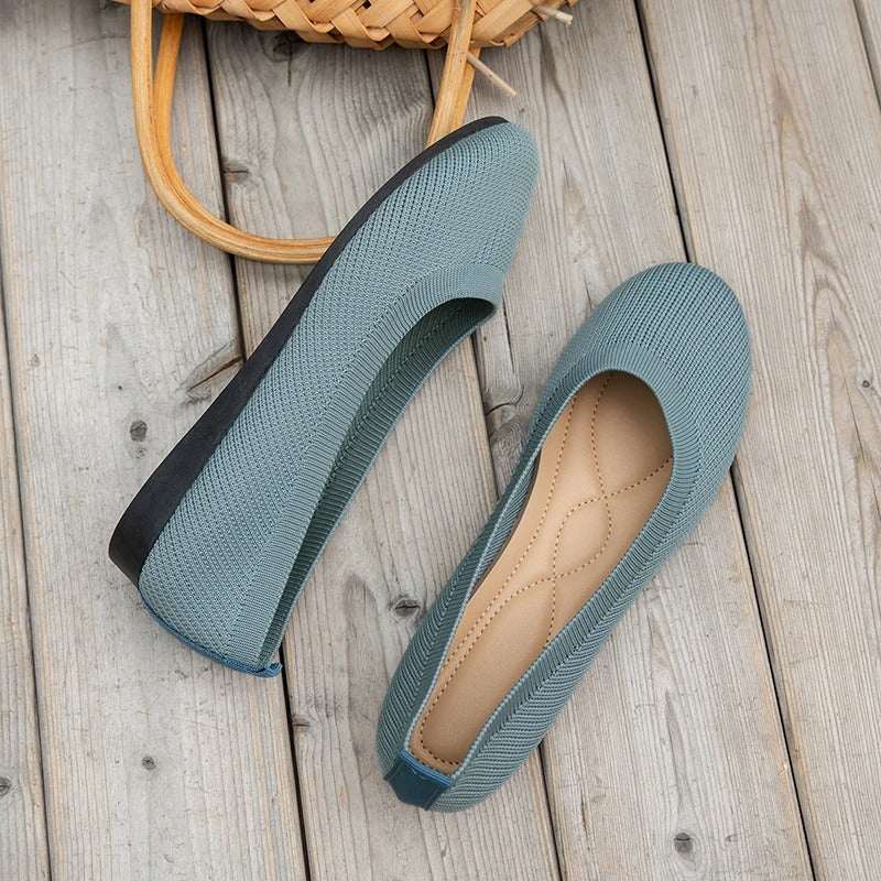 Image of Dames Slip-On Gebreide Ballerina's