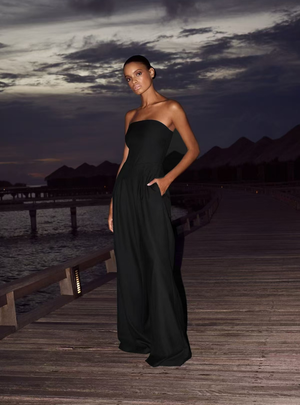 Image of Dames Strapless Wijde Pijpen Top