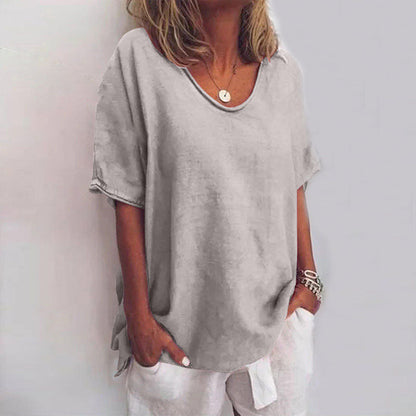 Image of Dames V-hals Oversized T-shirt