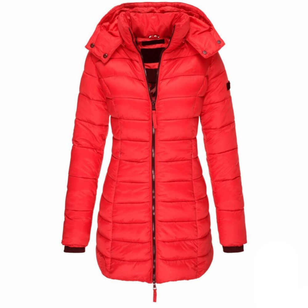Image of Gewatteerde Dames Puffer Jas met Capuchon