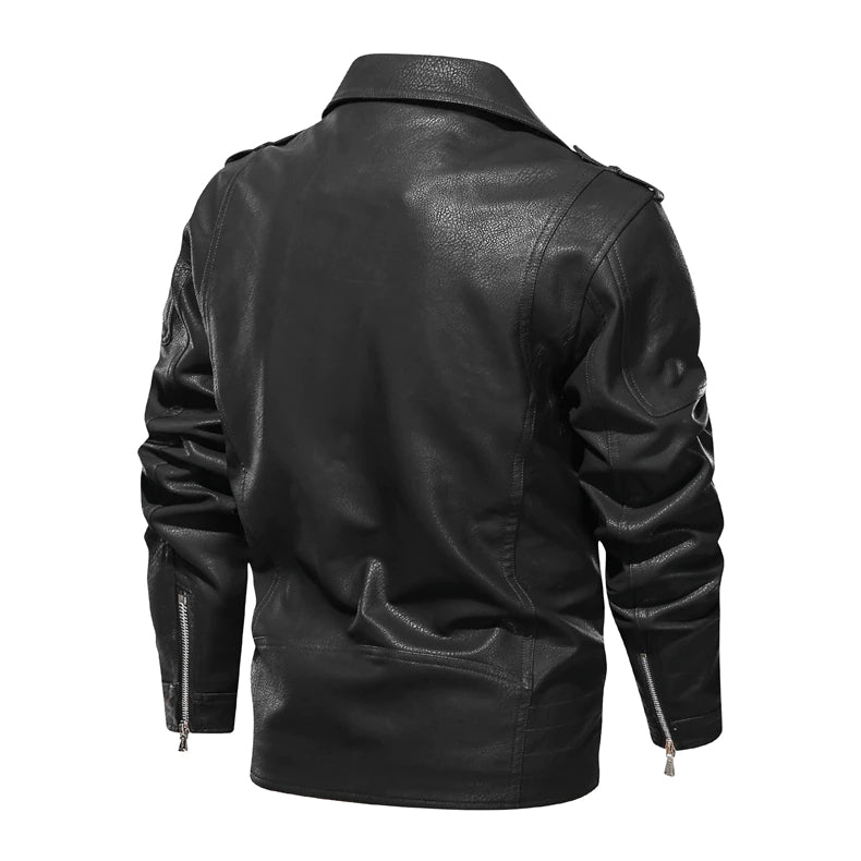Image of Heren Asymmetrisch Bikerjack met Rits