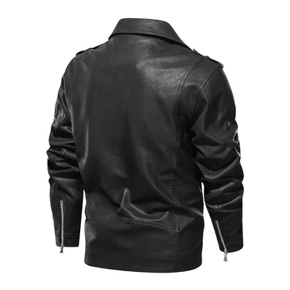 Image of Heren Asymmetrisch Bikerjack met Rits