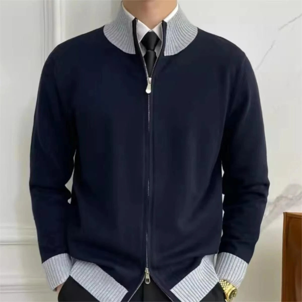 Image of Heren Cardigan met Volledige Rits