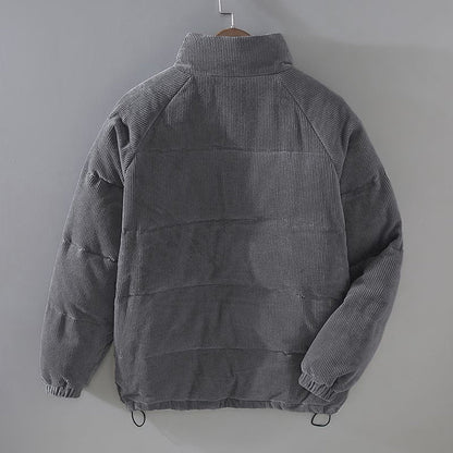 Image of Heren Corduroy Pufferjack met Opstaande Kraag