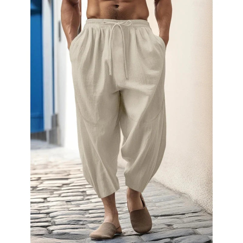 Image of Heren Cropped Broek met Trekkoord