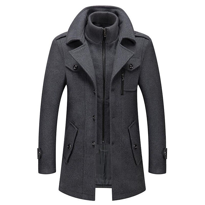 Image of Heren Double-Breasted Pea Coat