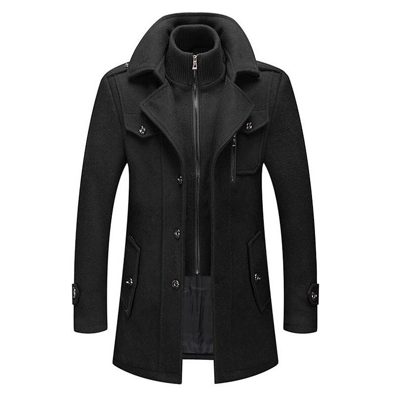 Image of Heren Double-Breasted Pea Coat
