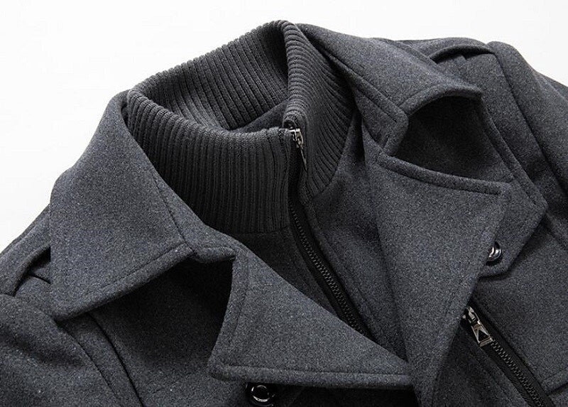 Image of Heren Double-Breasted Pea Coat