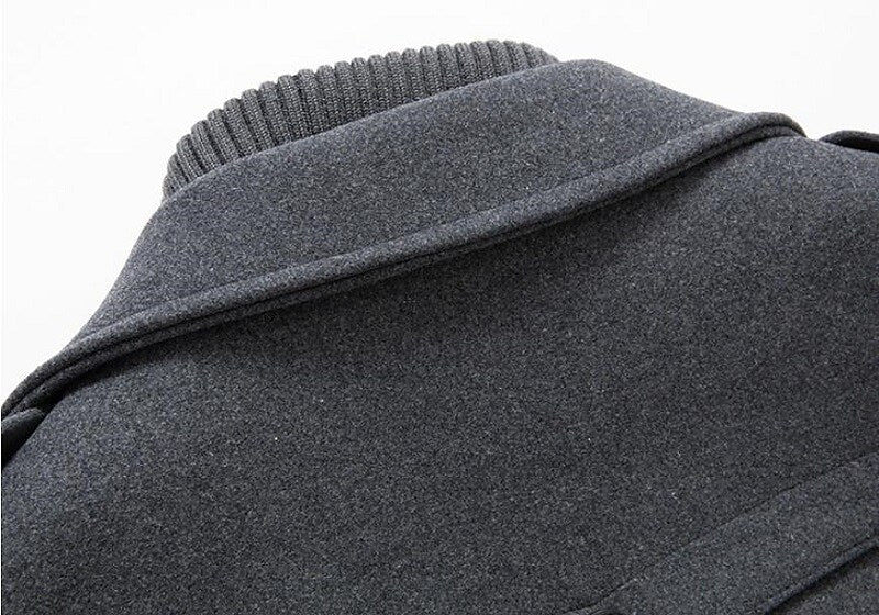 Image of Heren Double-Breasted Pea Coat