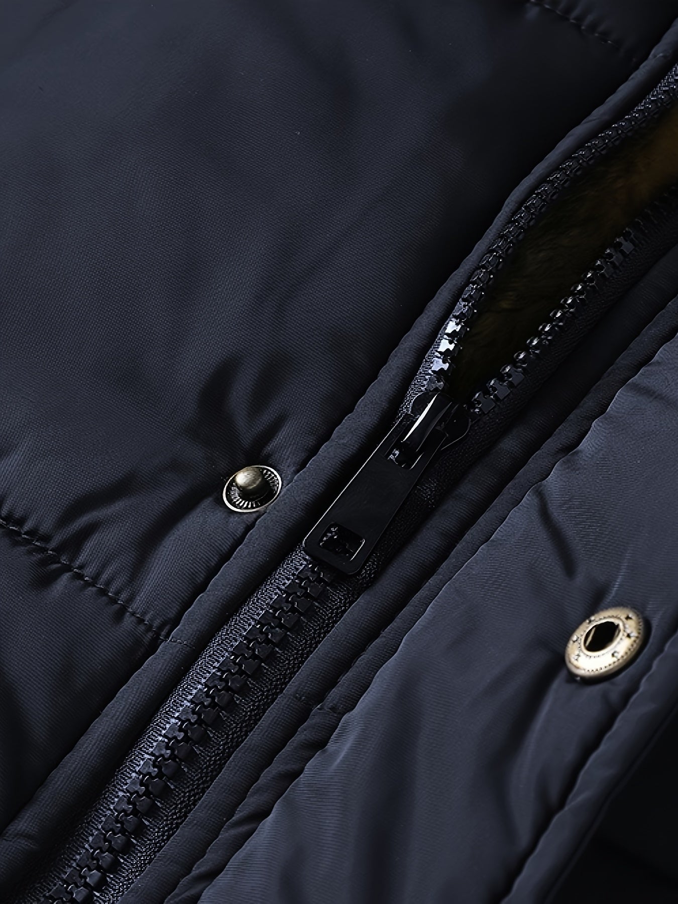 Image of Heren Gewatteerde Jas met Capuchon en Bontrand