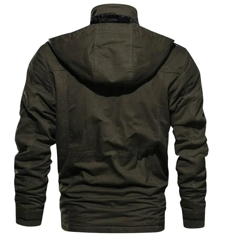 Image of Heren Hooded Military Cargo Jas