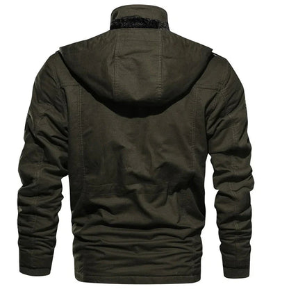 Image of Heren Hooded Military Cargo Jas