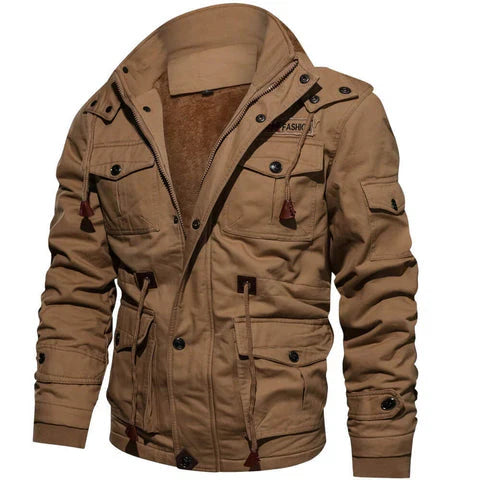 Image of Heren Hooded Military Cargo Jas