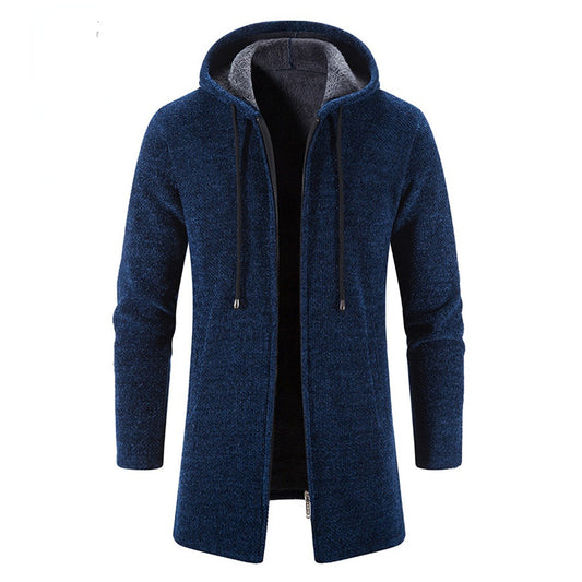 Image of Heren Longline Hooded Zip-Up Jas
