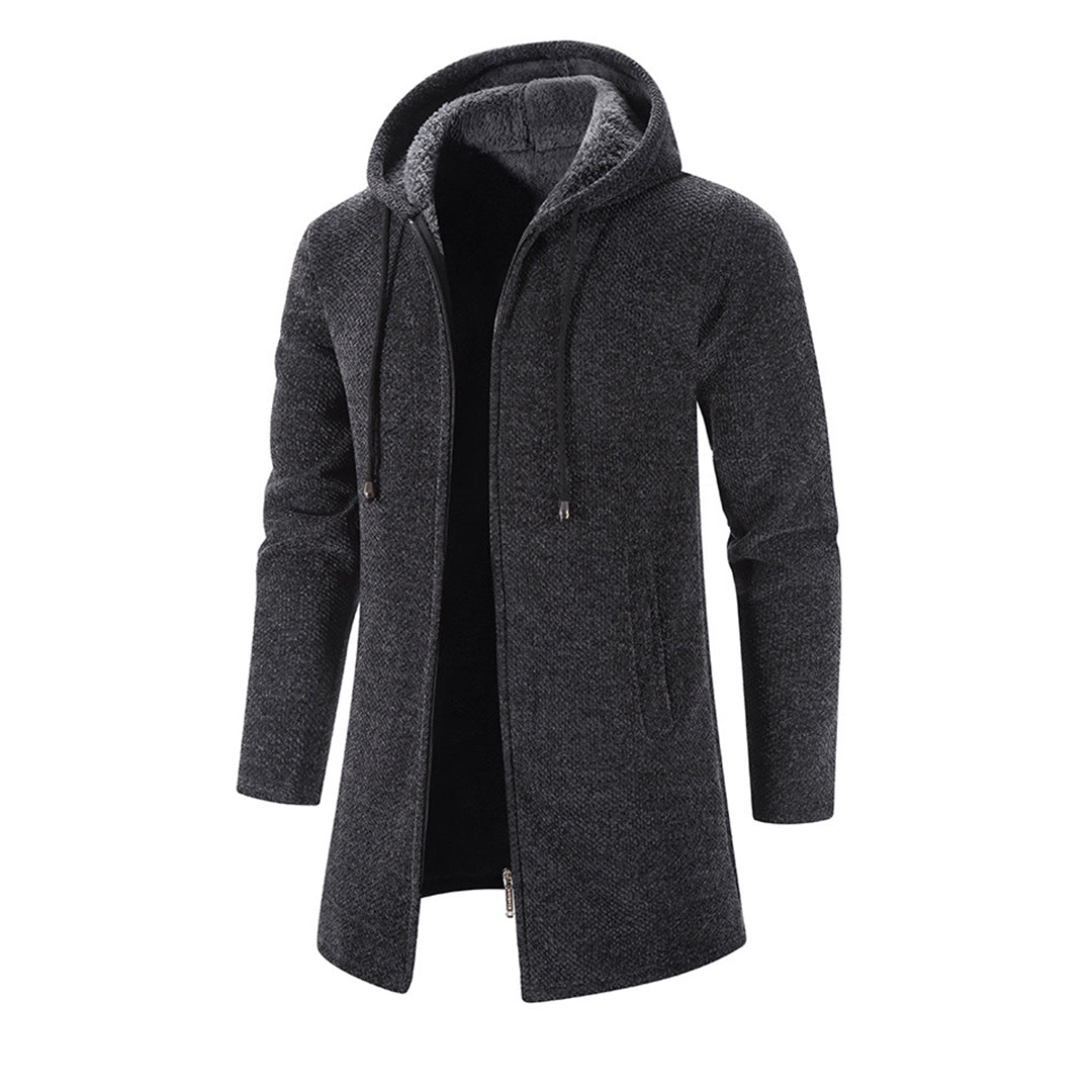 Image of Heren Longline Hooded Zip-Up Jas