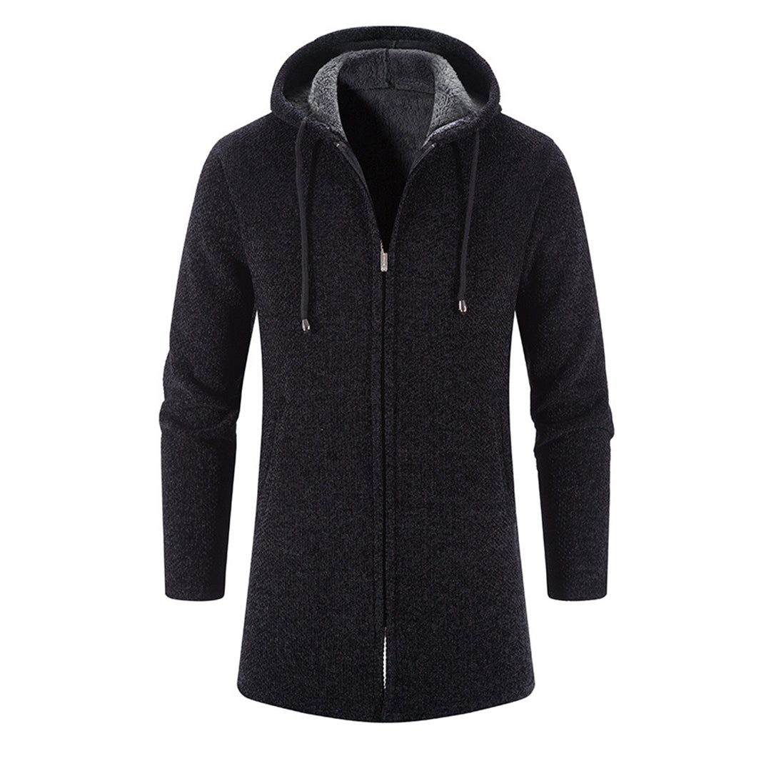 Image of Heren Longline Hooded Zip-Up Jas