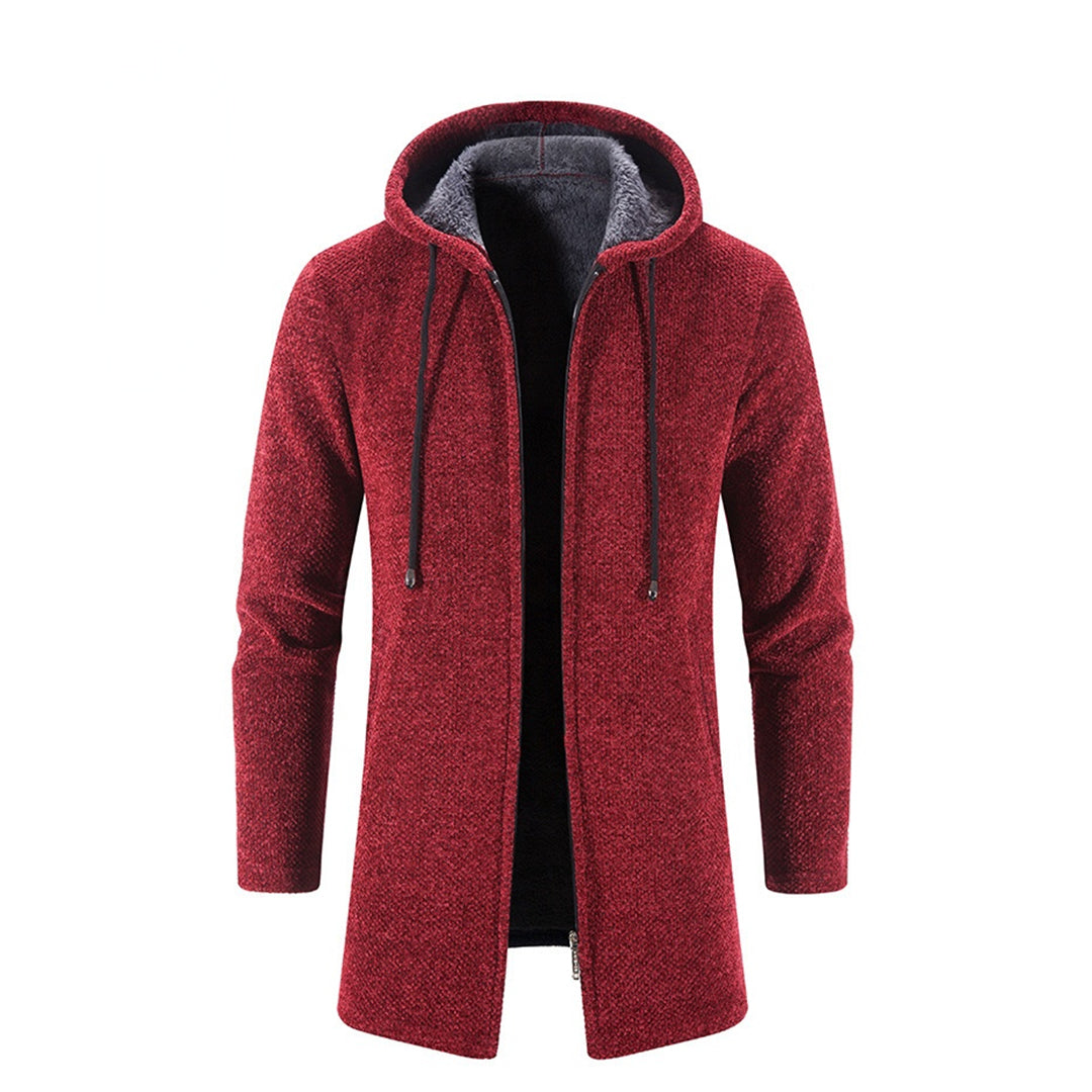 Image of Heren Longline Hooded Zip-Up Jas