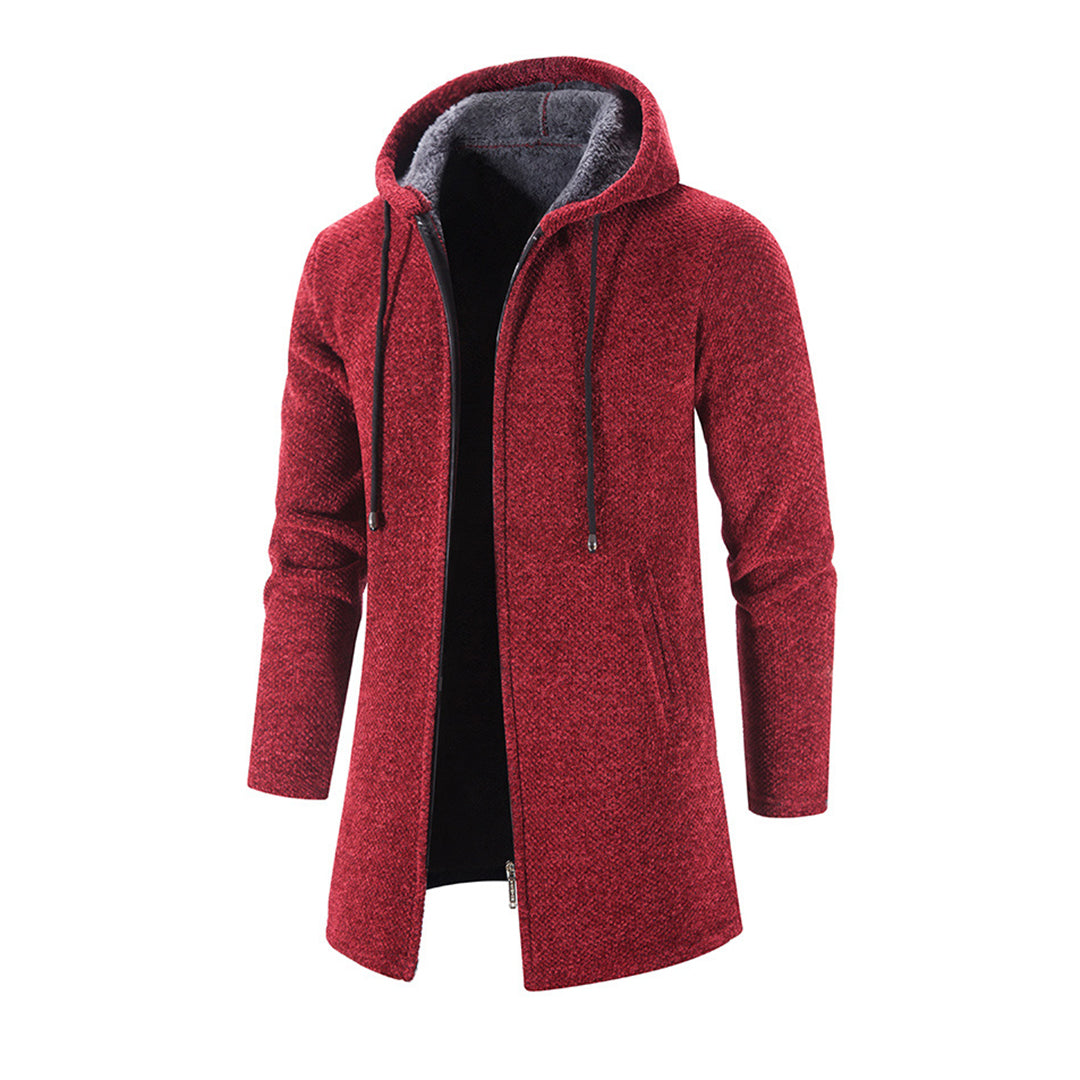 Image of Heren Longline Hooded Zip-Up Jas