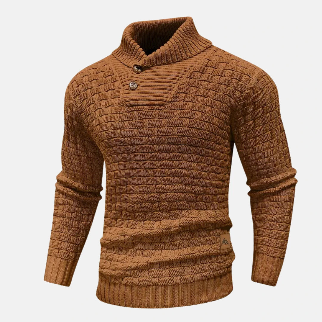 Image of Heren Shawl Collar Gebreide Trui