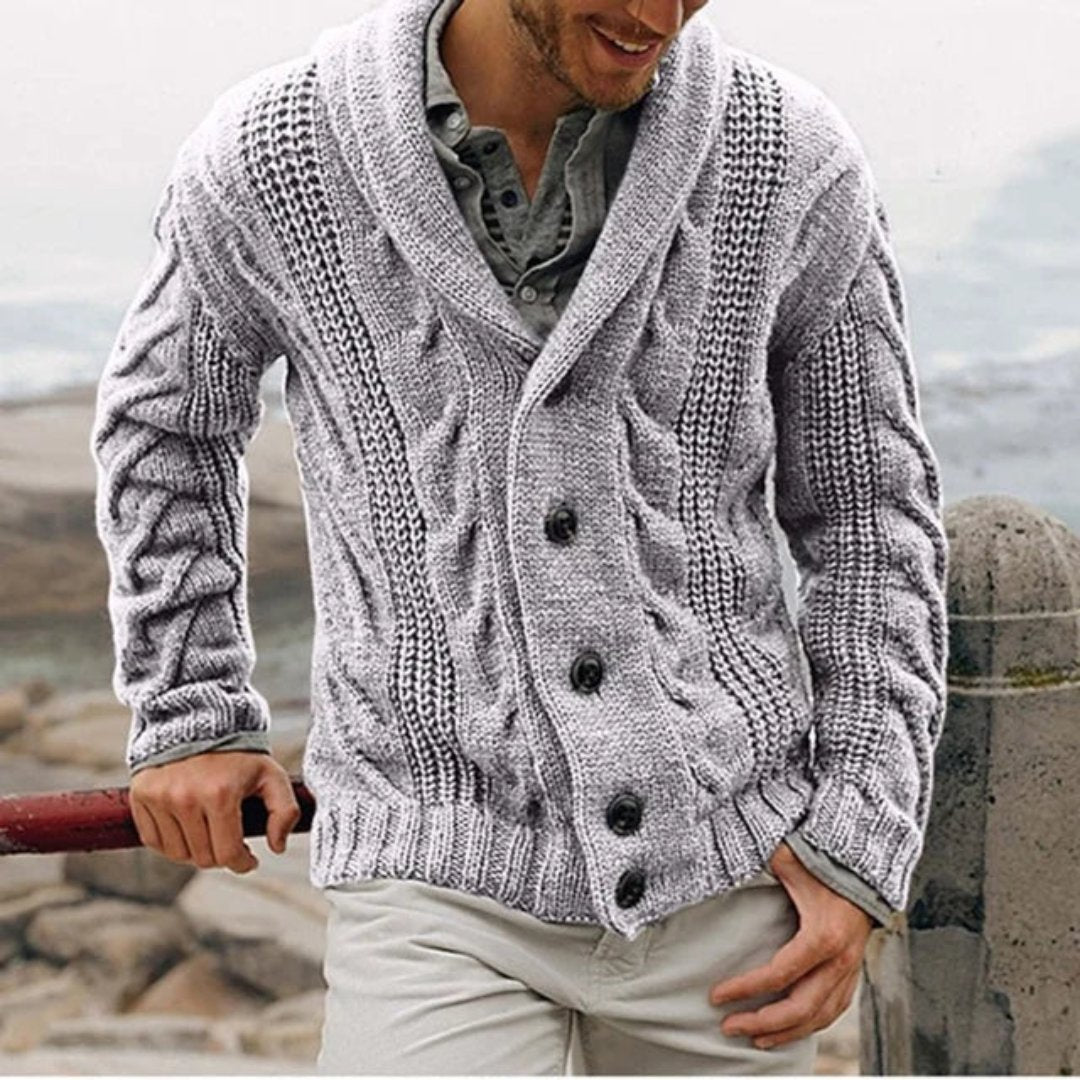 Image of Heren Shawlkraag Gebreid Vest