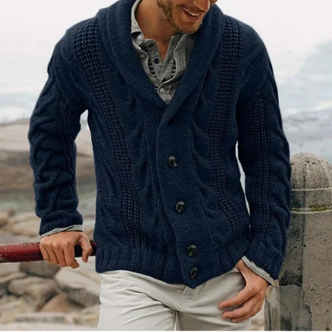 Image of Heren Shawlkraag Gebreid Vest