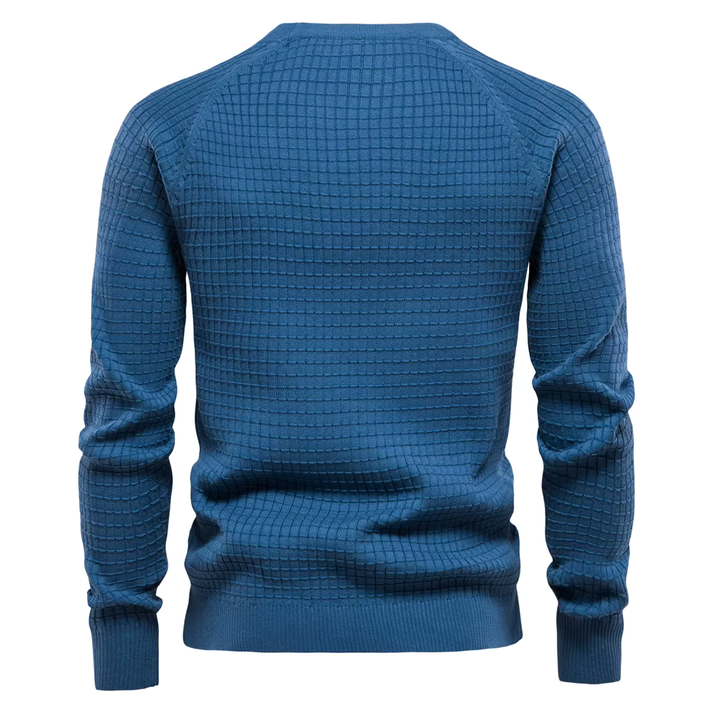 Image of Heren Trui met Textuur en Ronde Hals