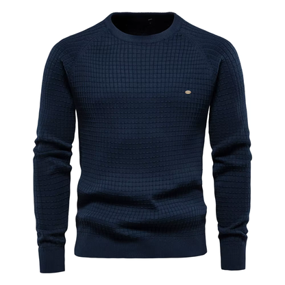 Image of Heren Trui met Textuur en Ronde Hals