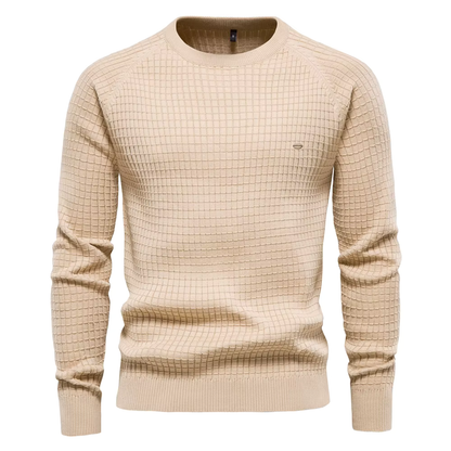 Image of Heren Trui met Textuur en Ronde Hals