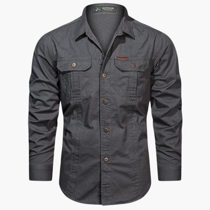 Image of Heren Utility Shirt met Lange Mouwen