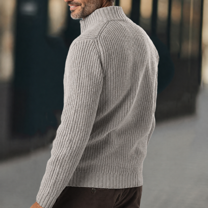 Heren Zip-Up Ribgebreid Vest - Image 1